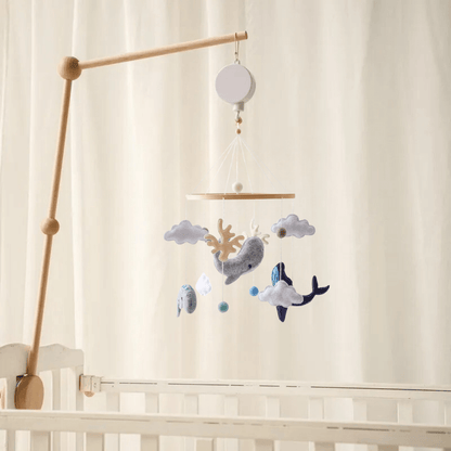 Gentle Wooden Baby Mobile No Battery Required