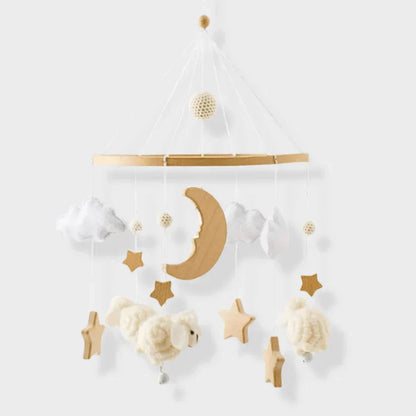Gentle Wooden Baby Mobile No Battery Required