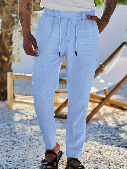 Comfortable Loose Fit Linen Trousers for Men