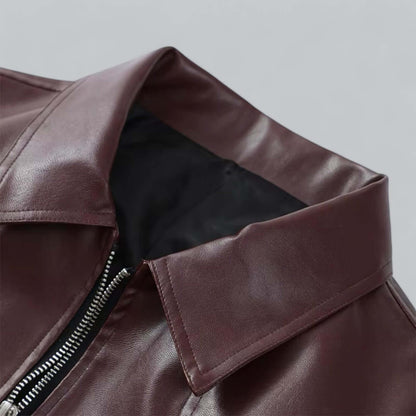 Classic Faux Leather Biker Jacket