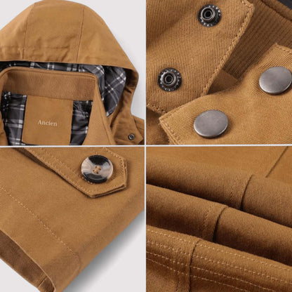 Warm Insulated Men's Snow Jacket with Hood