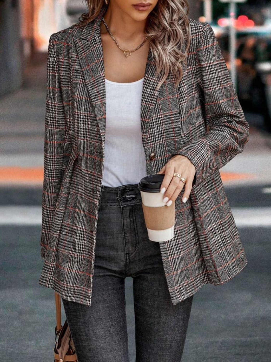 Katie | Informal plaid blazer