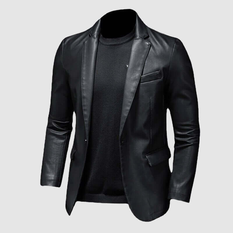 Rugged Genuine Leather Biker Jacket