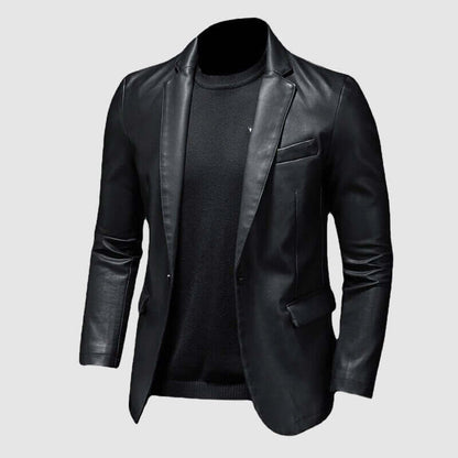 Rugged Genuine Leather Biker Jacket