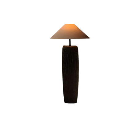 Traditional Wooden Table Lamp with Metal Details