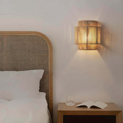 Rustic Jute Hanging Lamp 25x23cm