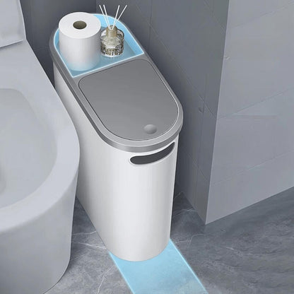 Big 10L Bathroom Trash Can with Compact Design - Luxivelle
