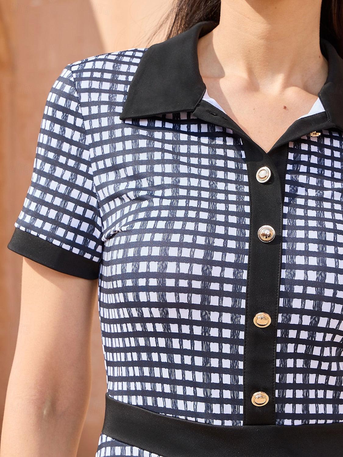 Simple Summer Short Sleeve Midi Sun Dress UPF 50+