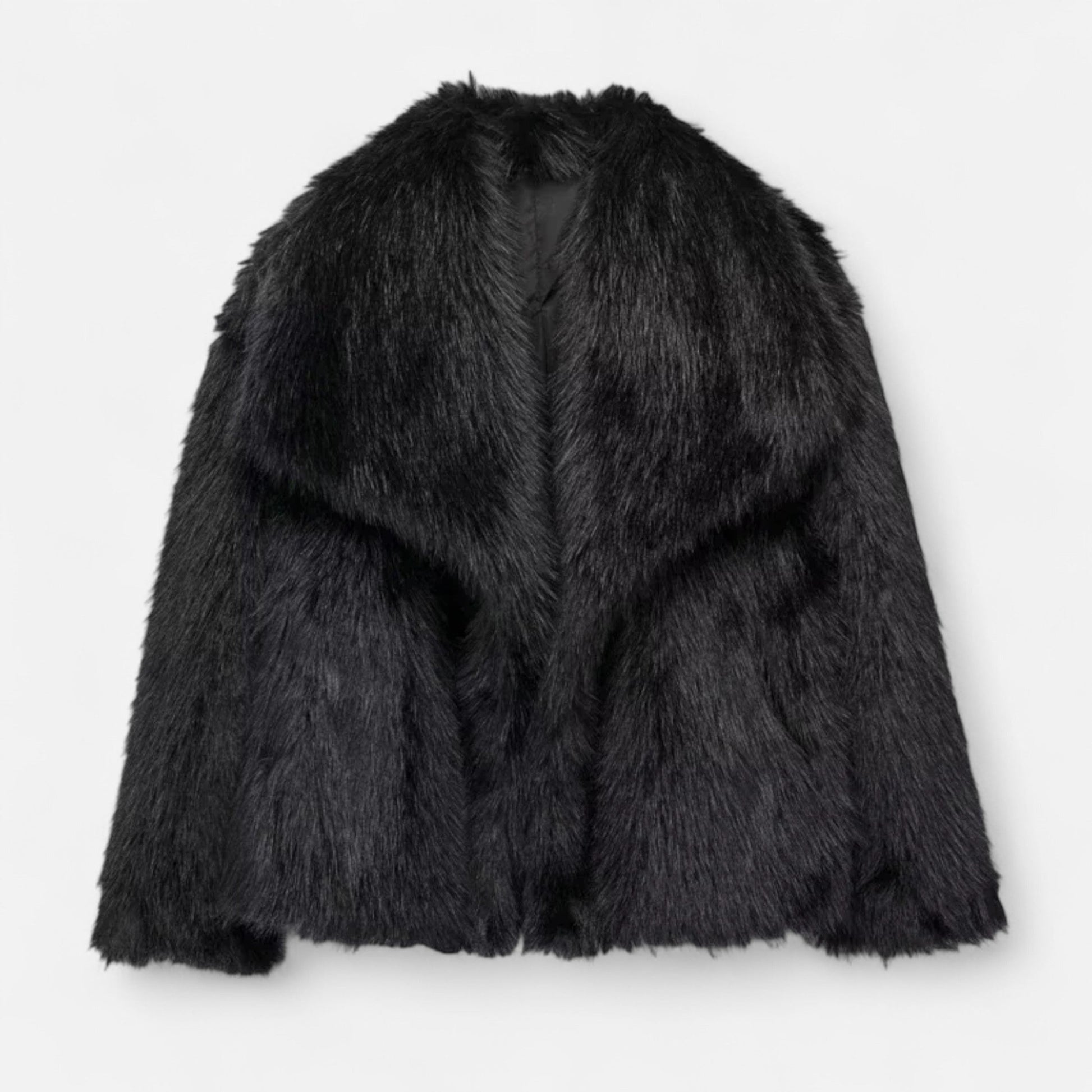 Short Puffer Winter Coat for Women with Faux Fur Collar - Luxivelle