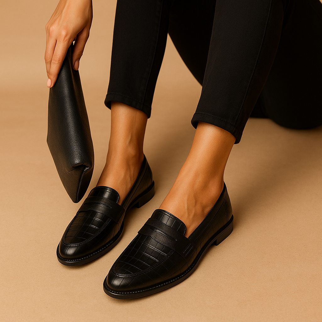 Classic Black Slip On Women's Shoes - Luxivelle