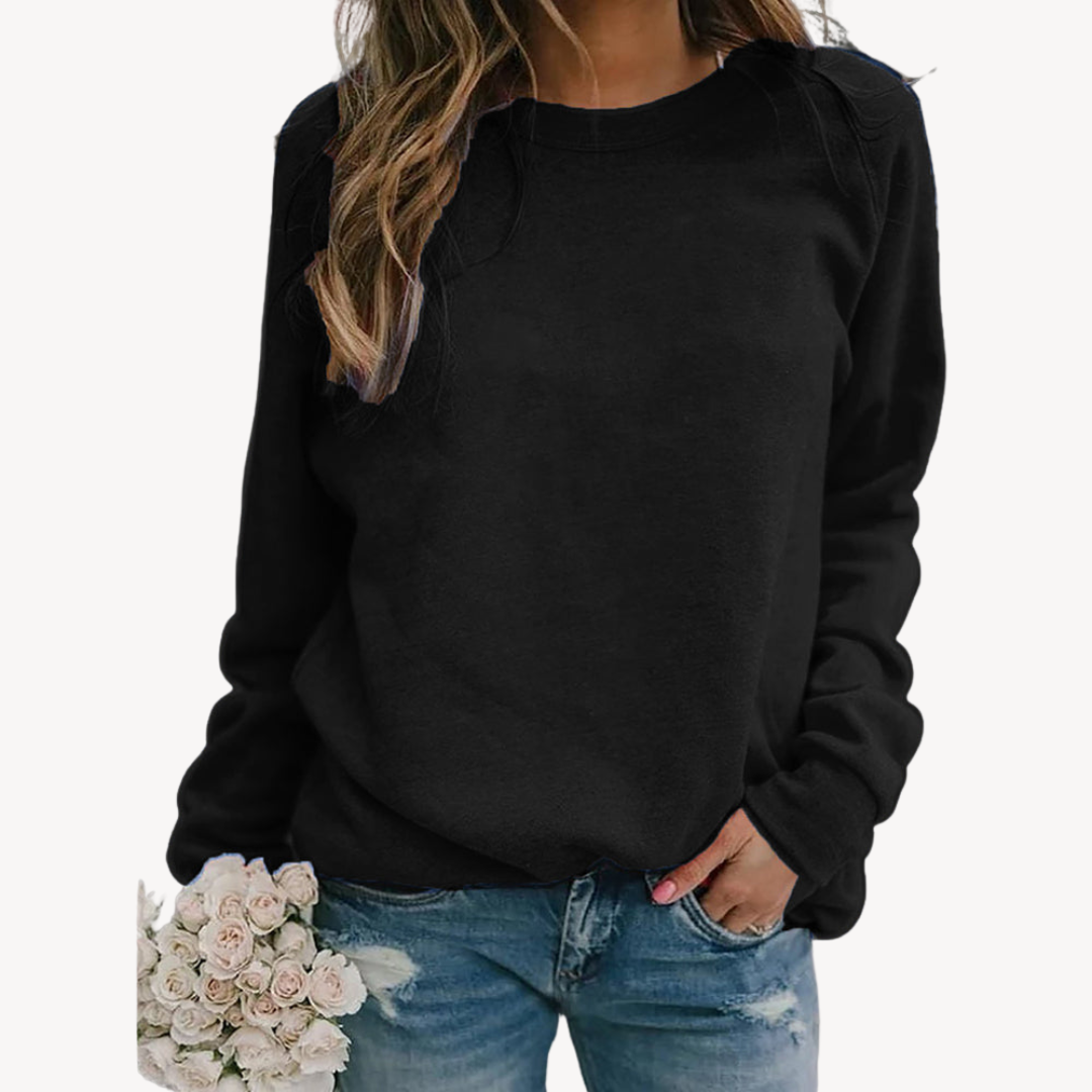 Soft Women's Relaxed Fit Crew Neck Top - Luxivelle