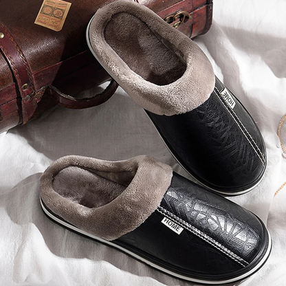 Men's Classic Faux Fur Slip On Sandals - Luxivelle