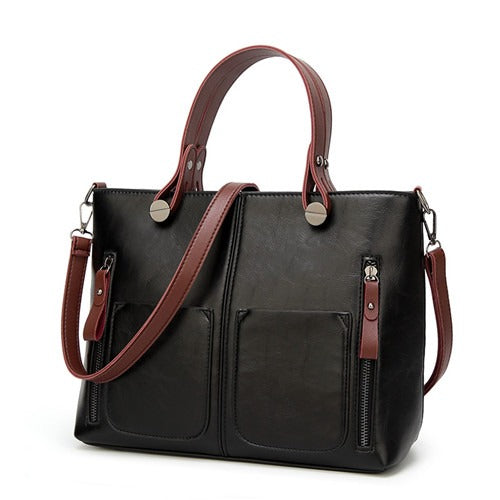 Classic Ladies Genuine Leather Tote Bag