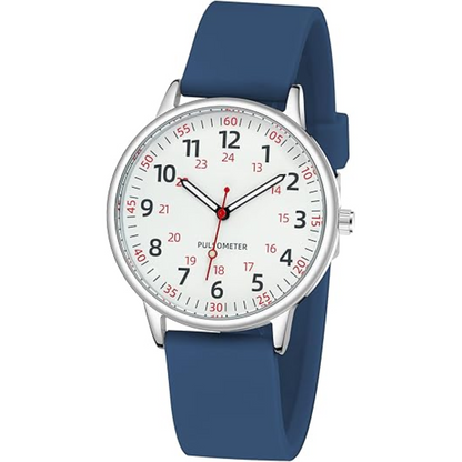 Fashionable Ladies Clip-On Timepiece – Water Resistant Silicone Pendant Watch