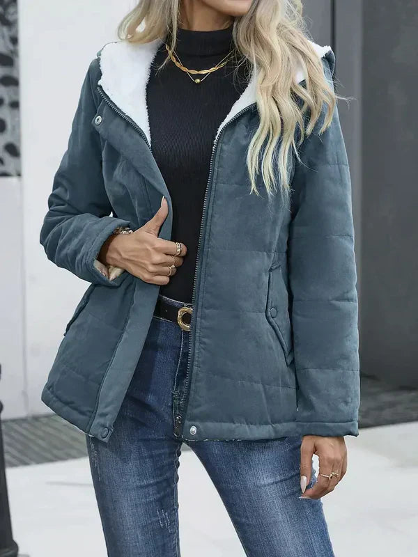 Jasmine | Elegant coat with hood