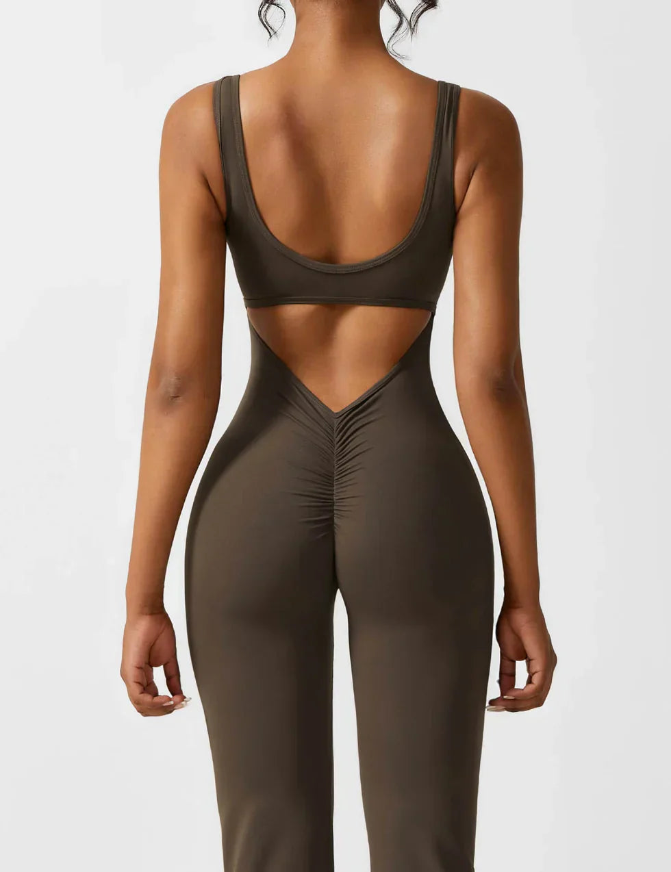 Women's V-Neck Wide Leg Jumpsuit with Slimming Fit