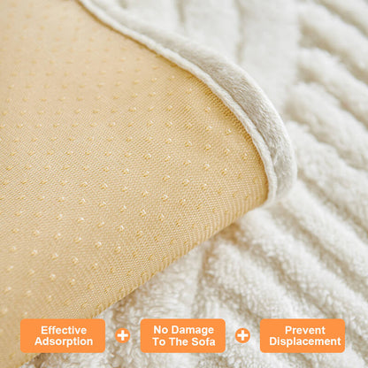 Bohemian non-slip plush sofa cover with vibrant colors and anti-slip design, perfect for stylish living room decor.