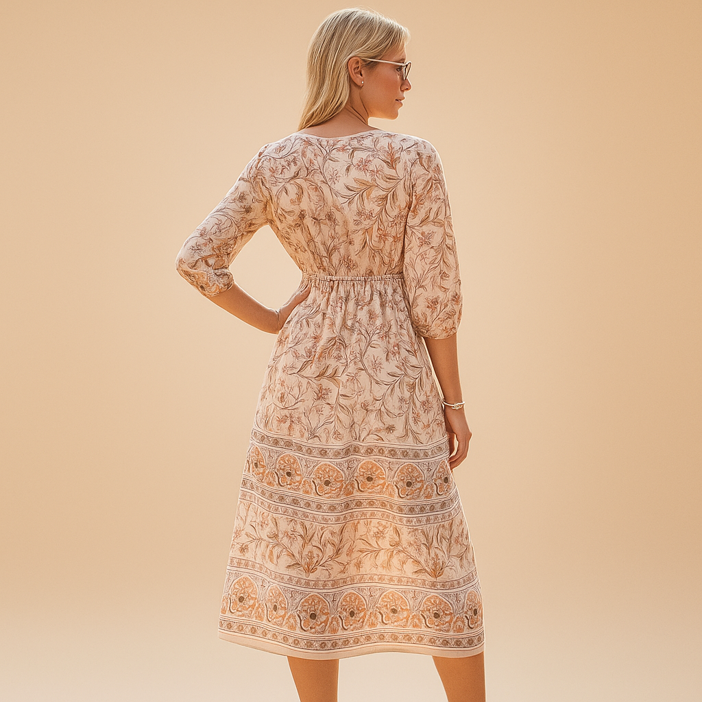 Bohemian summer dress for women with breathable fit and refined patterns, ideal for festivals, beach days, and casual summer outings.
