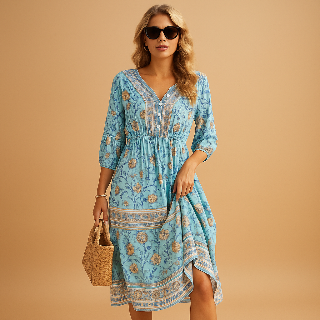 Casual Floral Maxi Dress for Women - Luxivelle
