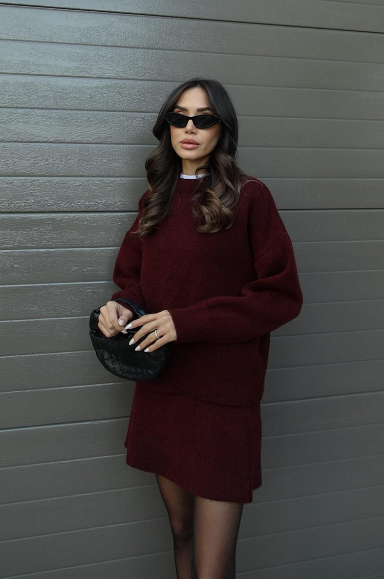 Warm Cozy Knit Two-Piece Outfit