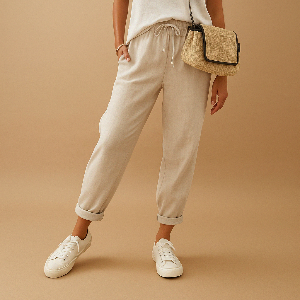 Comfortable Loose Fit Summer Trousers for Women - Luxivelle