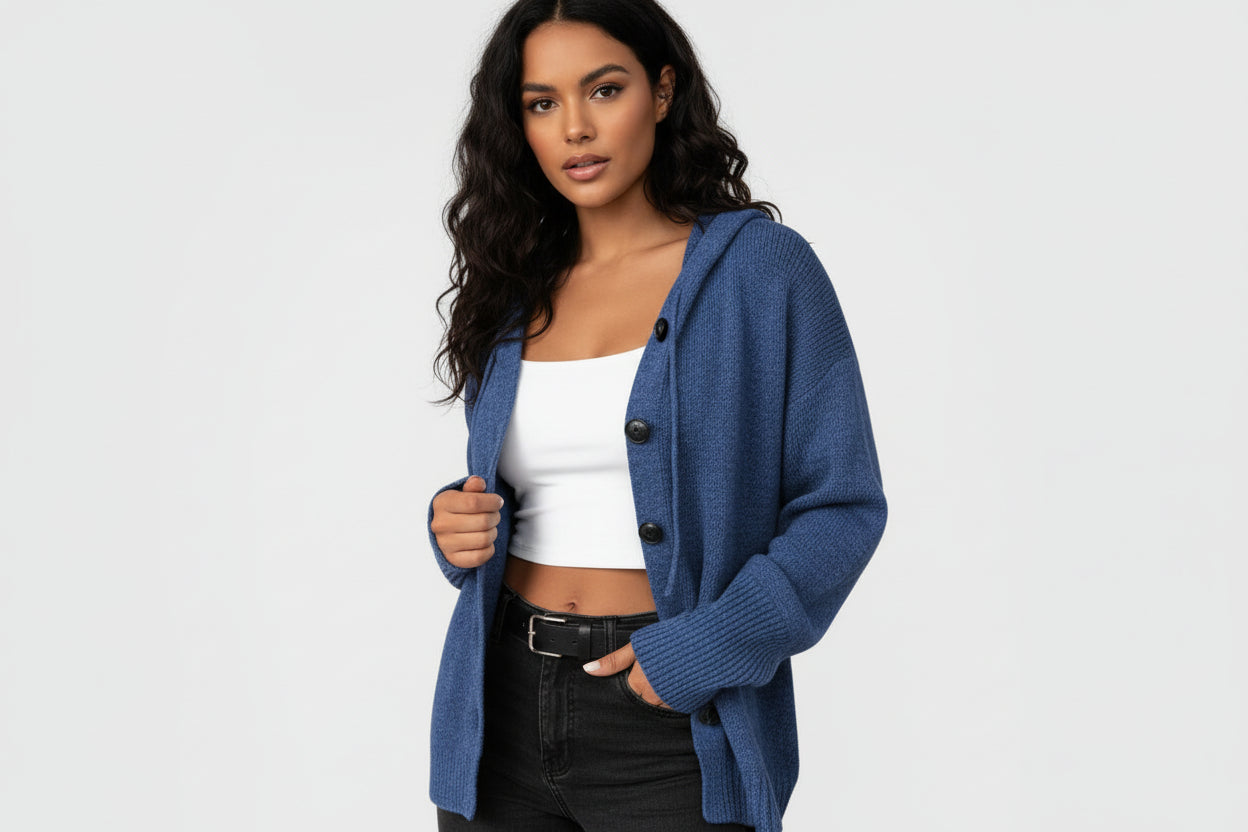 Cozy Cable Knit Cardigan - Luxivelle
