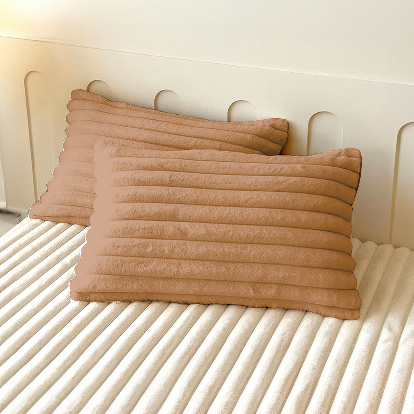 2x Pillow Covers For Soft Comfortable Bedding Set