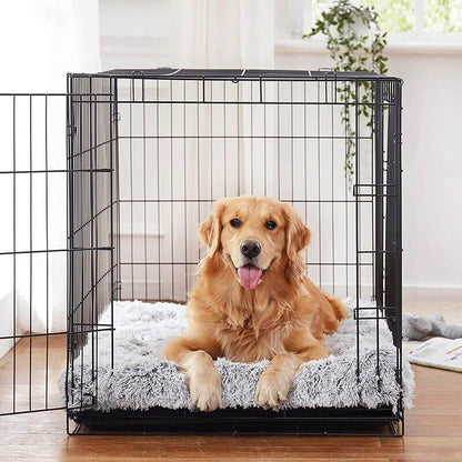 "Brown orthopaedic dog pillow for comfort, L-XXL sizes, offers optimal support and style in pet supplies."