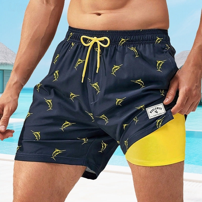 Men's Lightweight Water Shorts Fast Dry Beach Trunks
