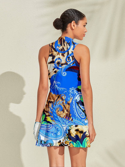 Fun Floral Print 35.5 Inch Golf Tennis Dress