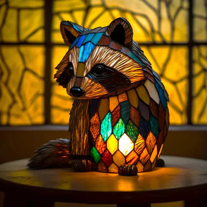 Colorful Animal Design Glass Table Light Fixture