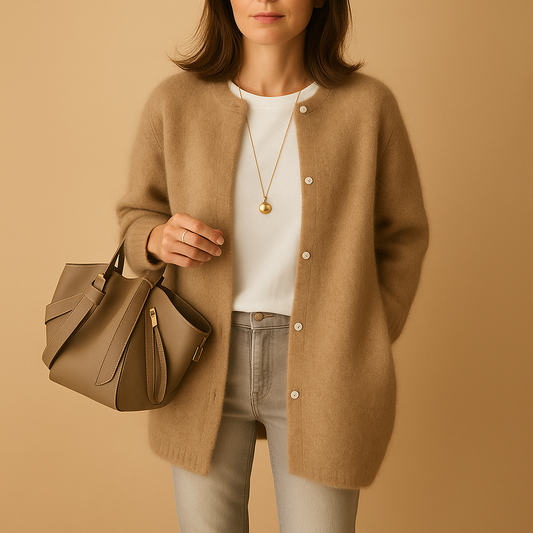 Classic Ladies Button Front Sweater - Luxivelle