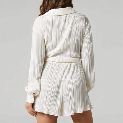 Flowy Wide Leg Shirt and Shorts Outfit