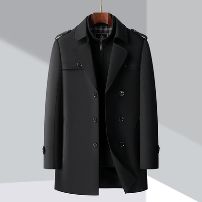 Classic Waterproof Long Coat for Men