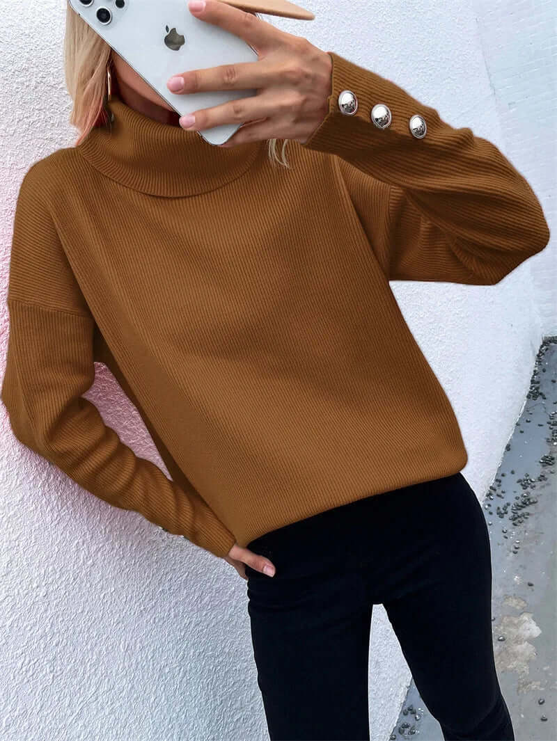 Warm Crew Neck Women's Knit Sweater