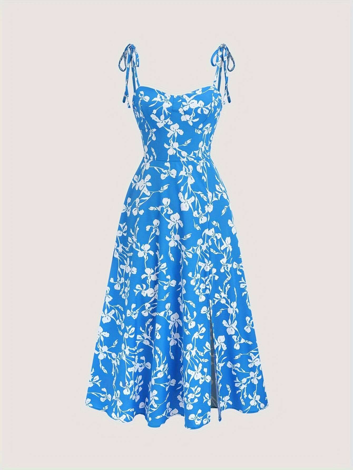Pretty Floral Summer Dress with Adjustable Straps