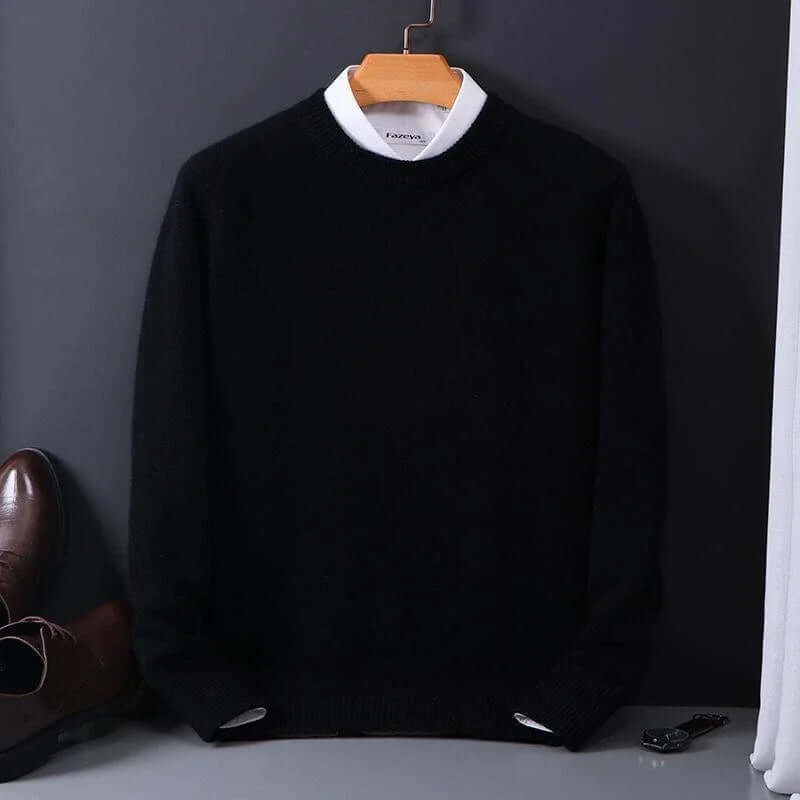 Premium Men's Cozy Cashmere Crew Sweater