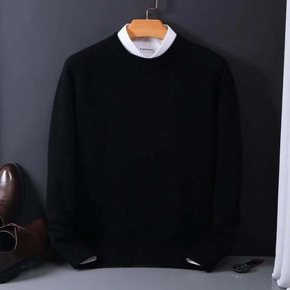 Premium Men's Cozy Cashmere Crew Sweater