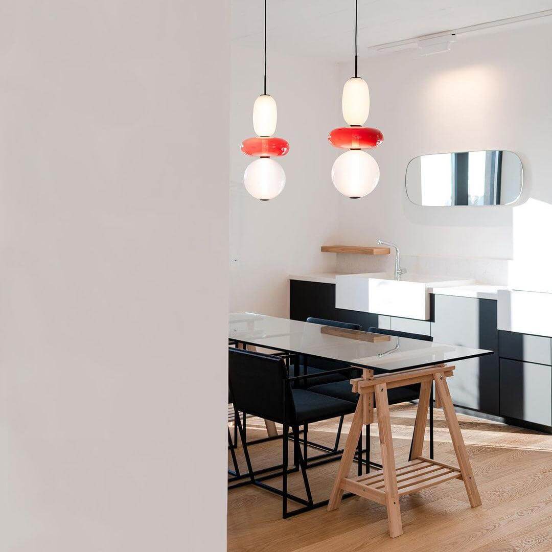 Vibrant Glass Drop Ceiling Light