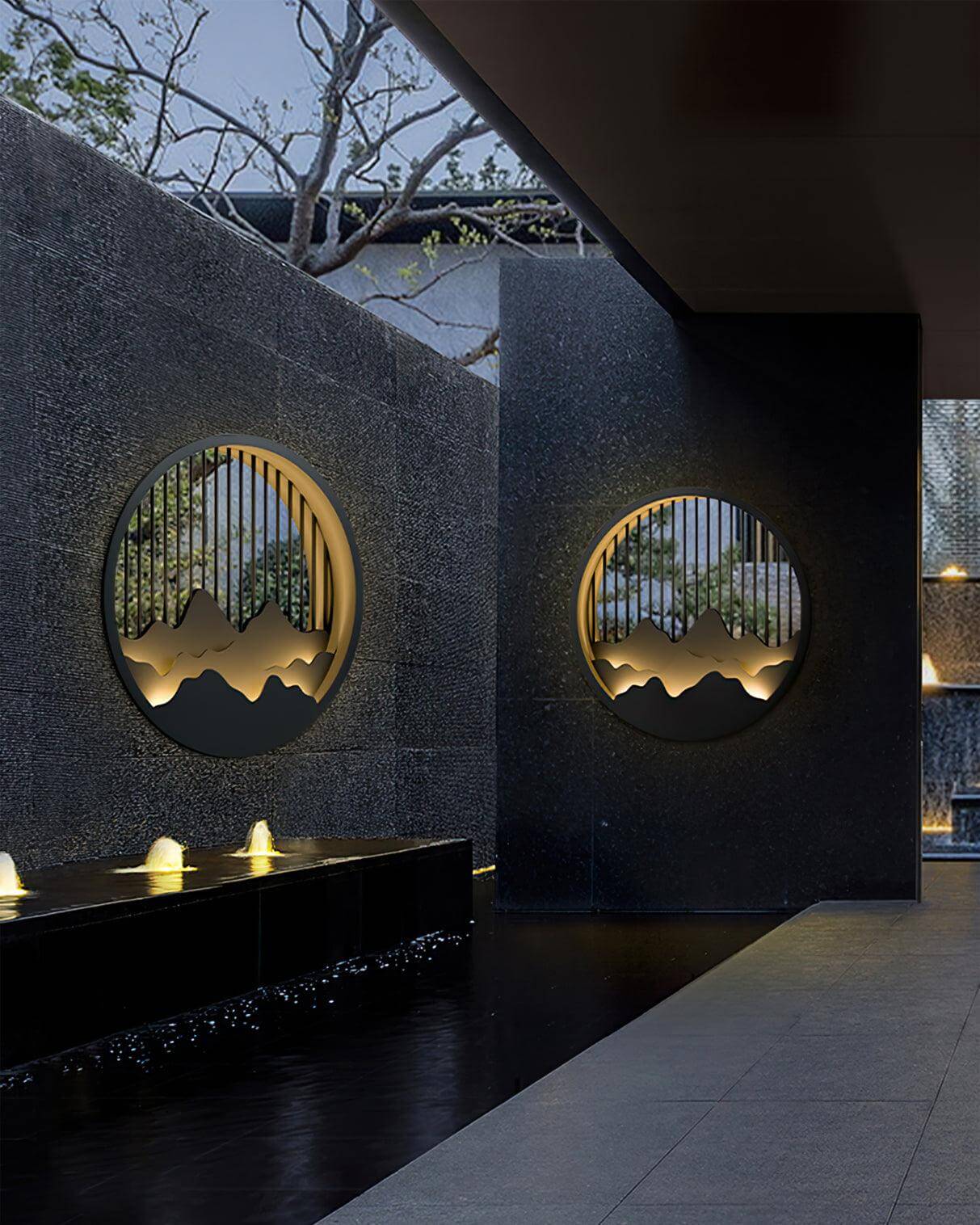 Rustic Outdoor LED Wall Lamp with Nature Design