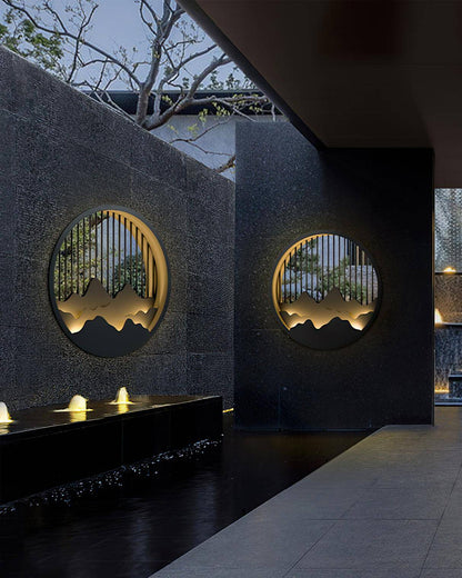 Rustic Outdoor LED Wall Lamp with Nature Design
