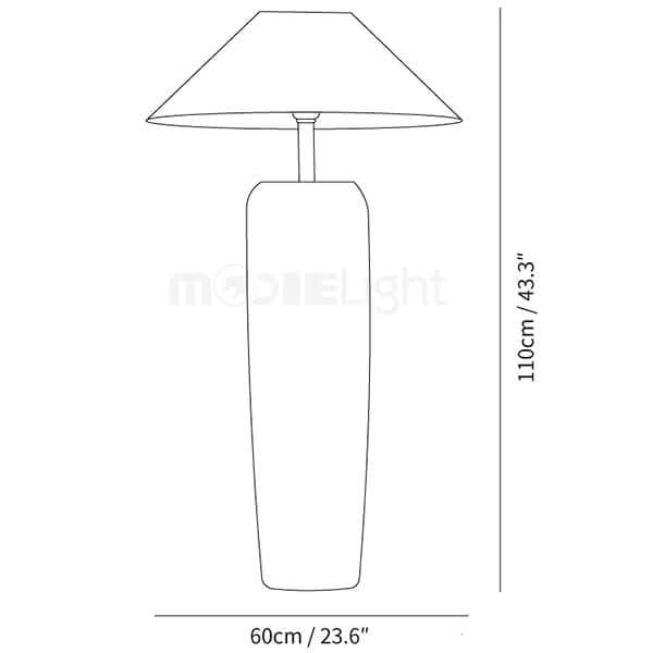Traditional Wooden Table Lamp with Metal Details