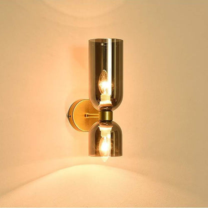 Stylish Double Glass LED Wall Light Fixture - Luxivelle