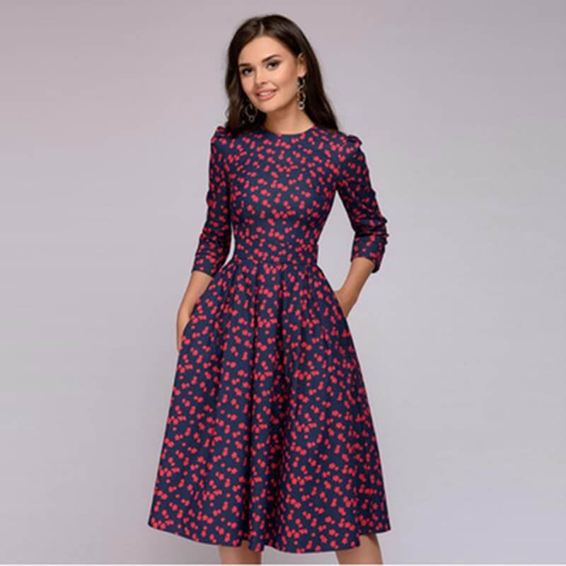 Comfortable Knee Length Summer Dress