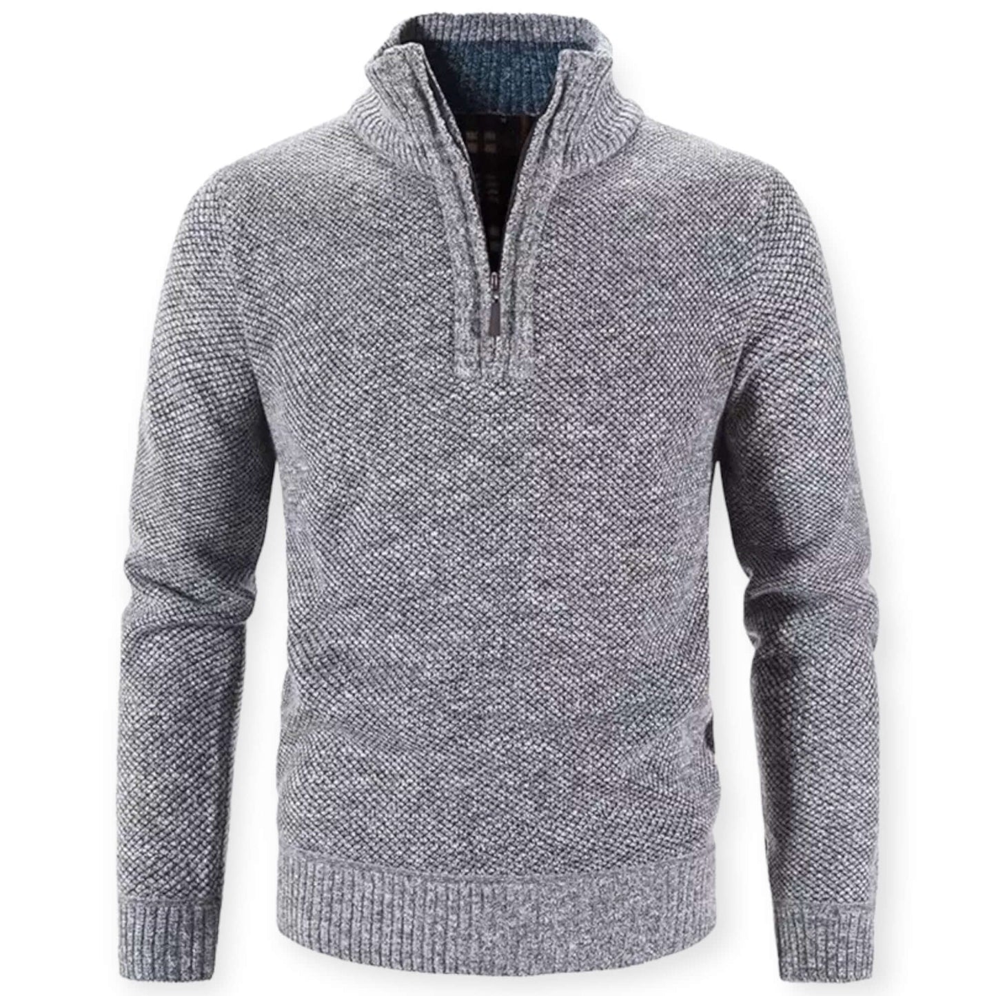 Men's Fitted Crew Neck Sweater Pullover - Luxivelle