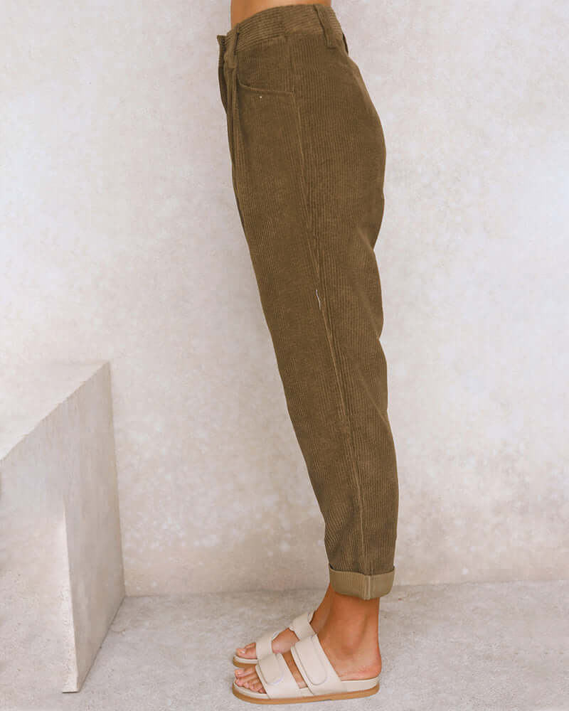 Ladies' Ribbed Cotton Pants