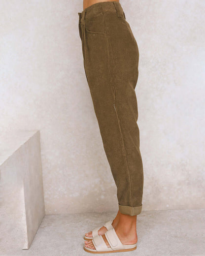 Ladies' Ribbed Cotton Pants