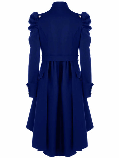 Classic Ladies Midi Coat with Fitted Neckline