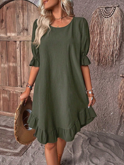 Comfy Everyday Mid Length Dress - Polyester