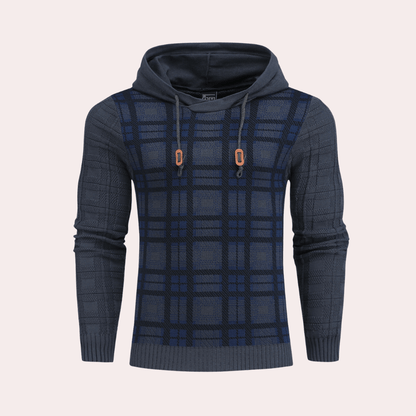 Cozy Plaid Crew Neck Sweater for Men